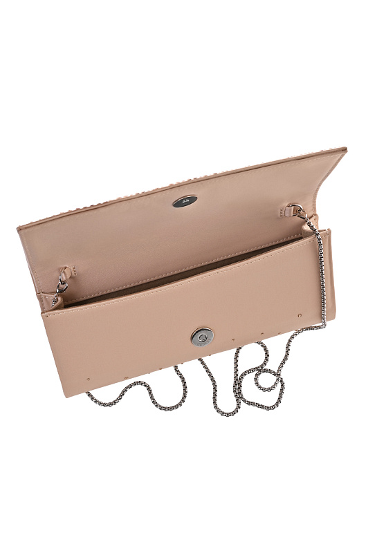 Атласный клатч GEDEBE Бежевый Женский ENVELOPE MIRAGE