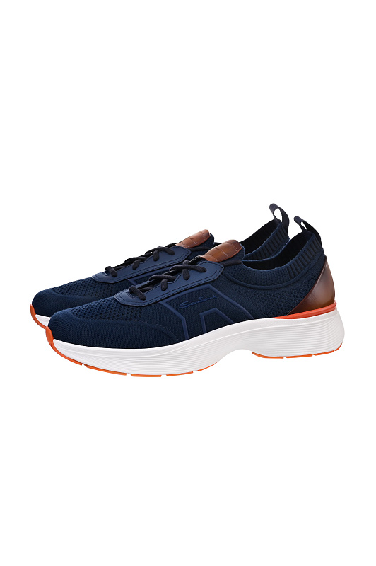 Трикотажные кроссовки SANTONI Темно-синий Мужской MBBG22154BARTOTZU60 Трикотажные кроссовки SANTONI Темно-синий Мужской MBBG22154BARTOTZU60