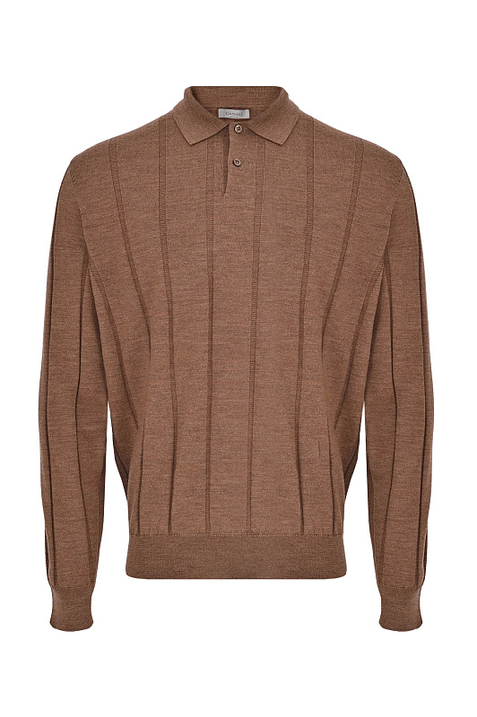 Поло с узором CANALI Коричневый Мужской MK02483 C1134 Поло с узором CANALI Коричневый Мужской MK02483 C1134