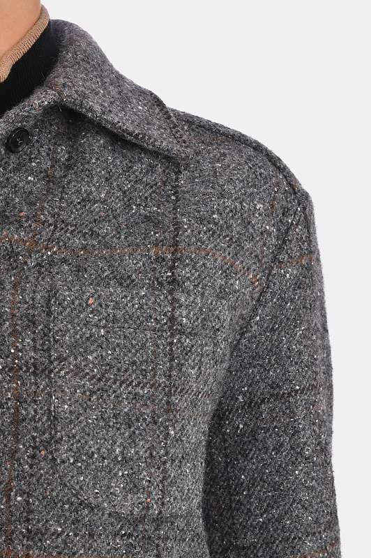 Фактурная рубашка-жакет KITON Серый Женский D50429K0558I0 Фактурная рубашка-жакет KITON Серый Женский D50429K0558I0