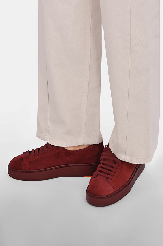 Замшевые кеды на шнуровке SANTONI Бордовый Женский WBCG61322BORCTOYB38 Замшевые кеды на шнуровке SANTONI Бордовый Женский WBCG61322BORCTOYB38