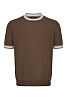 Трикотажный джемпер с кантом GRAN SASSO Темно-коричневый Трикотажный джемпер с кантом GRAN SASSO Темно-коричневый
