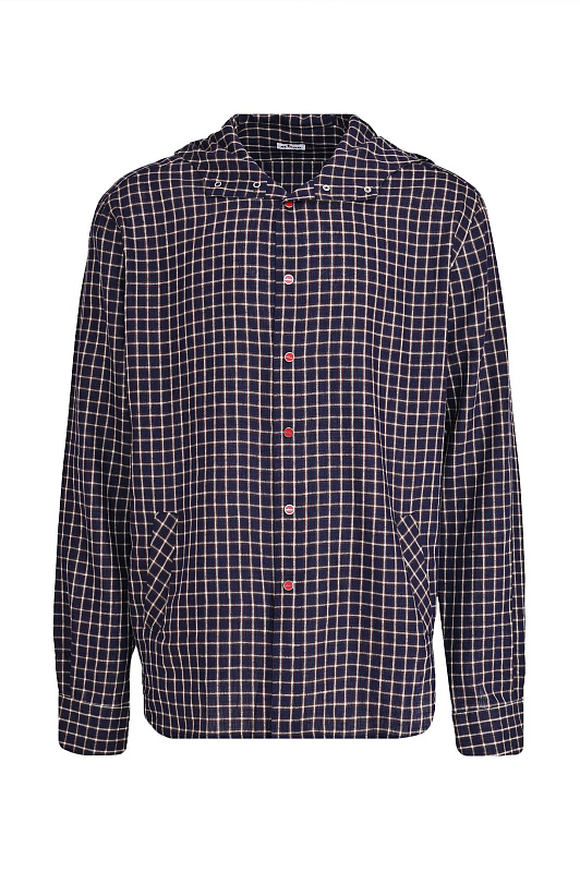 Льняная рубашка с капюшоном KITON Фиолетовый Мужской UMCMARH096361 Льняная рубашка с капюшоном KITON Фиолетовый Мужской UMCMARH096361