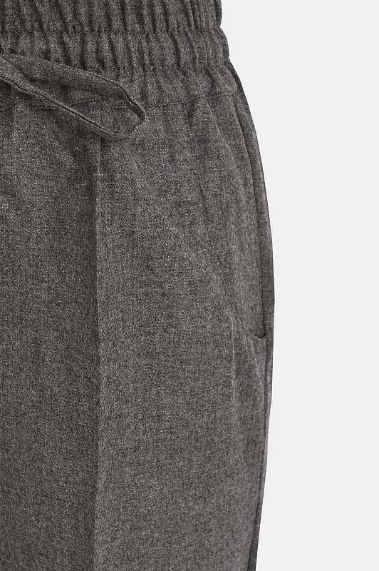 Прямые брюки с кулиской KITON Серый Женский D48122K0520I0