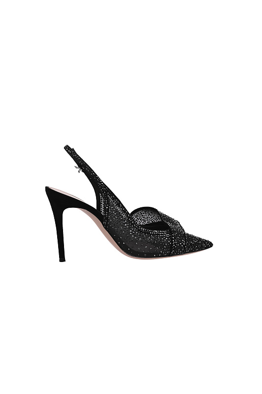 Сетчатые босоножки GIANVITO ROSSI Черный Женский G95541.95RIC.OXCNENE