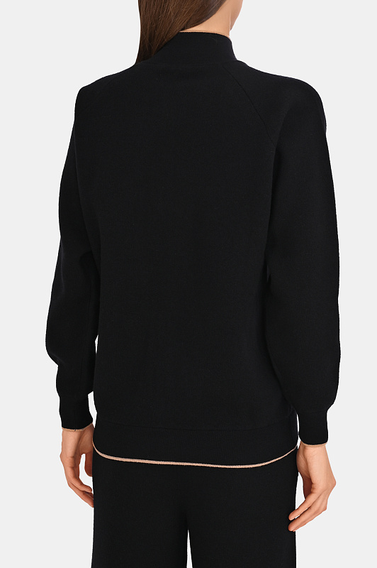 Трикотажная олимпийка KITON Черный Женский D62940K0584L0 Трикотажная олимпийка KITON Черный Женский D62940K0584L0