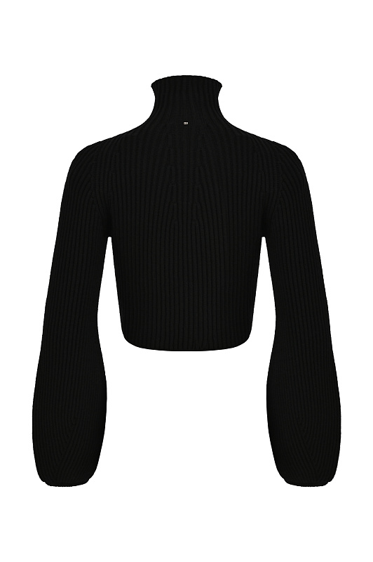 Укороченный свитер SPORTMAX Черный Женский MARMO 2522366092600 Укороченный свитер SPORTMAX Черный Женский MARMO 2522366092600