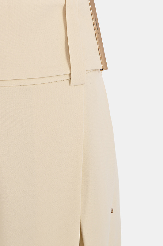 Широкие брюки SPORTMAX Молочный Женский SPSOBLO 2612131073600