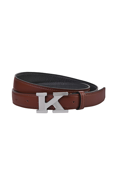 Кожаный ремень с пряжкой KITON Кожаный ремень с пряжкой KITON