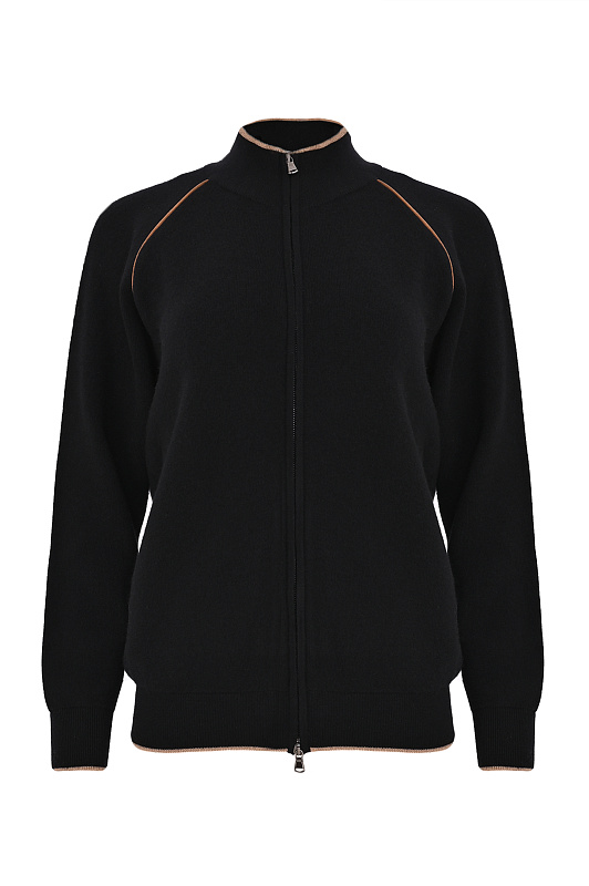 Трикотажная олимпийка KITON Черный Женский D62940K0584L0 Трикотажная олимпийка KITON Черный Женский D62940K0584L0