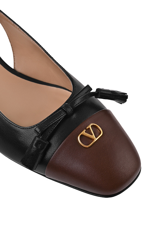 Кожаные босоножки с кисточками VALENTINO GARAVANI Коричневый Женский 8W2S0MH9DDT BXV