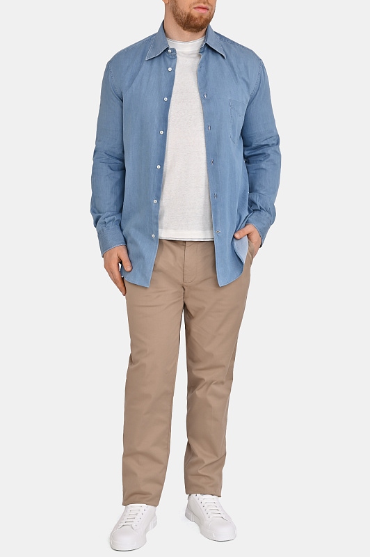 Хлопковые брюки чинос BRUNELLO CUCINELLI Бежевый Мужской M289LI1770 Хлопковые брюки чинос BRUNELLO CUCINELLI Бежевый Мужской M289LI1770