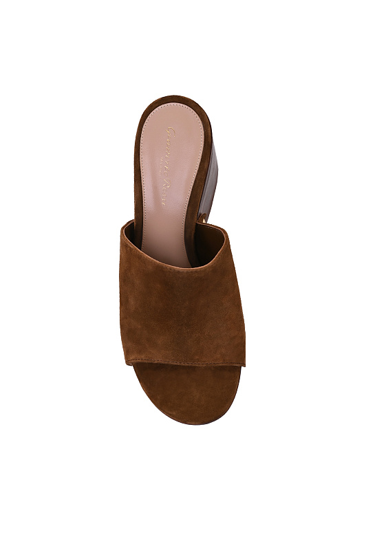 Кожаные сабо GIANVITO ROSSI Коричневый Женский G10201.60LEG.CAMTEXA Кожаные сабо GIANVITO ROSSI Коричневый Женский G10201.60LEG.CAMTEXA