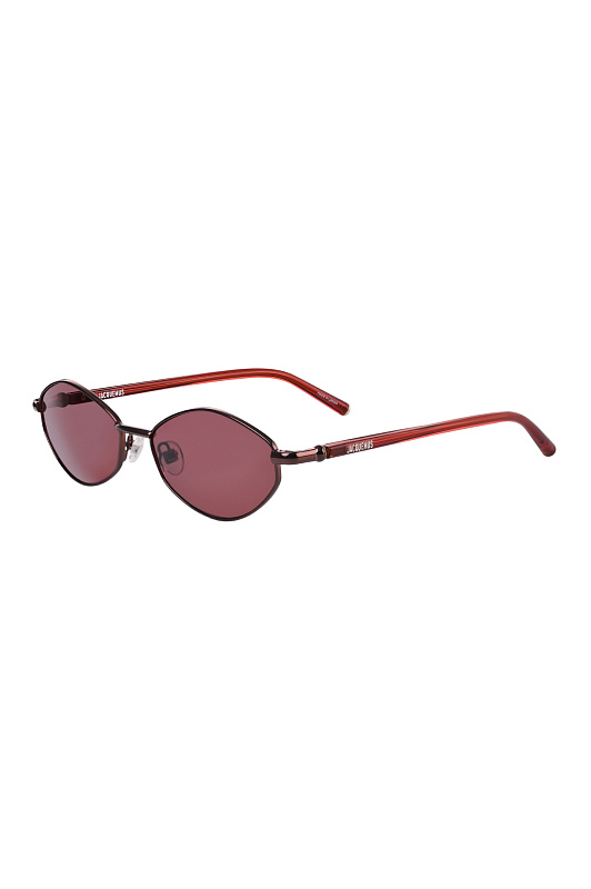 Узкие очки в металле JACQUEMUS Бордовый Unisex JAC160C2SUN/K