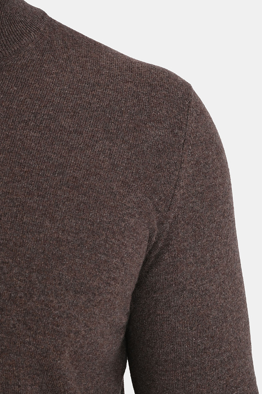 Трикотажный джемпер с молнией BRUNELLO CUCINELLI Коричневый Мужской M2200124 Трикотажный джемпер с молнией BRUNELLO CUCINELLI Коричневый Мужской M2200124