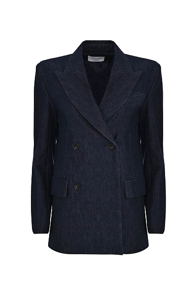 Джинсовый жакет двубортный SPORTMAX Джинсовый жакет двубортный SPORTMAX