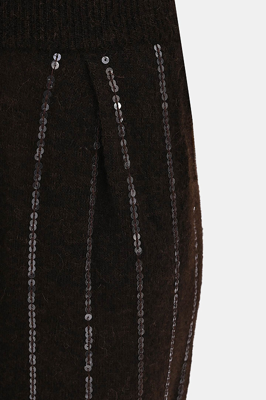 Трикотажные брюки в полоску PANICALE Темно-коричневый Женский D370420PA 37D13 Трикотажные брюки в полоску PANICALE Темно-коричневый Женский D370420PA 37D13