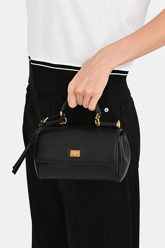 Кожаная сумка с клапаном DOLCE & GABBANA Черный Женский BB7864B7321 Кожаная сумка с клапаном DOLCE & GABBANA Черный Женский BB7864B7321