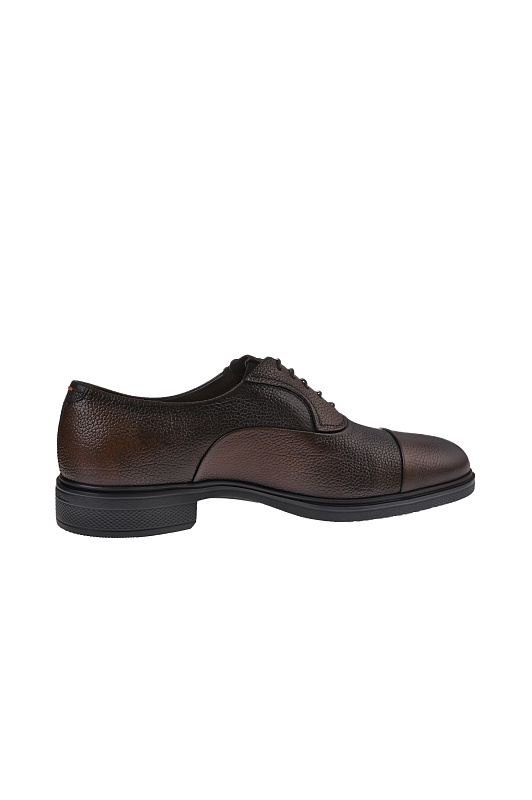 Кожаные туфли SANTONI Темно-коричневый Мужской MGEG18957NEAXPGLT50
