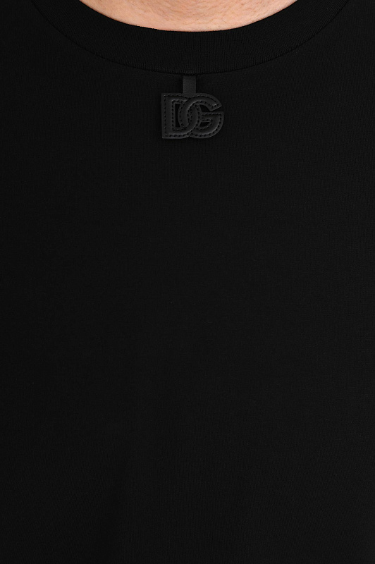 Хлопковая футболка DOLCE & GABBANA Черный Мужской G8PN9Z G7PXS Хлопковая футболка DOLCE & GABBANA Черный Мужской G8PN9Z G7PXS