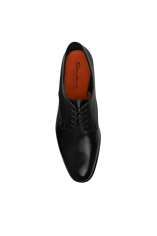 Кожаные туфли дерби SANTONI Черный Мужской MCAG19233MC3HVVDN01 Кожаные туфли дерби SANTONI Черный Мужской MCAG19233MC3HVVDN01