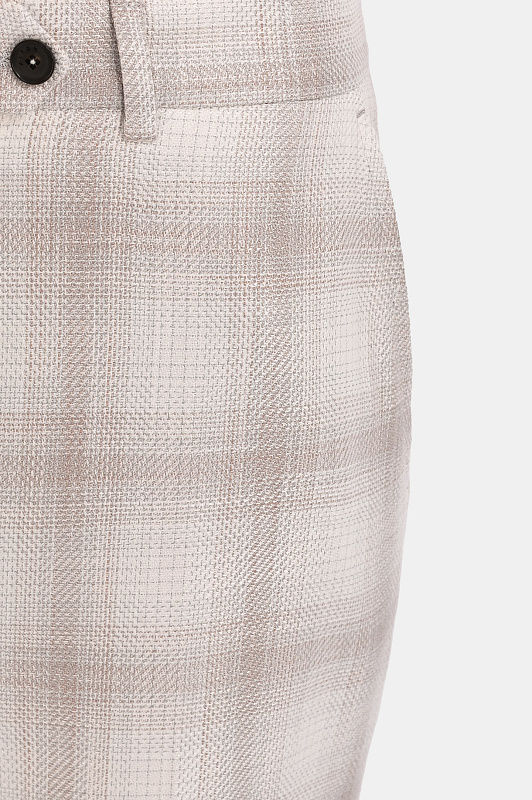 Вискозные брюки в клетку KITON Серый Женский D48125K0922G08000