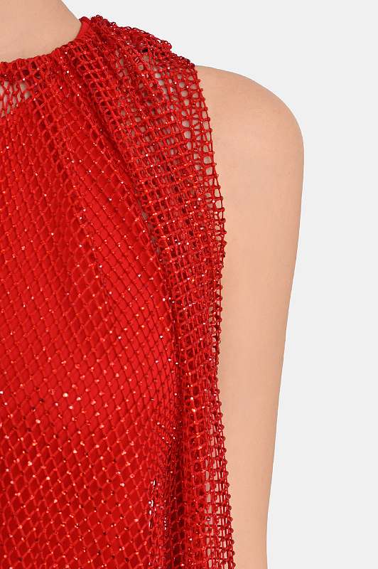 Сетчатая блуза SPORTMAX Красный Женский SPXNODO 2612941061600 Сетчатая блуза SPORTMAX Красный Женский SPXNODO 2612941061600