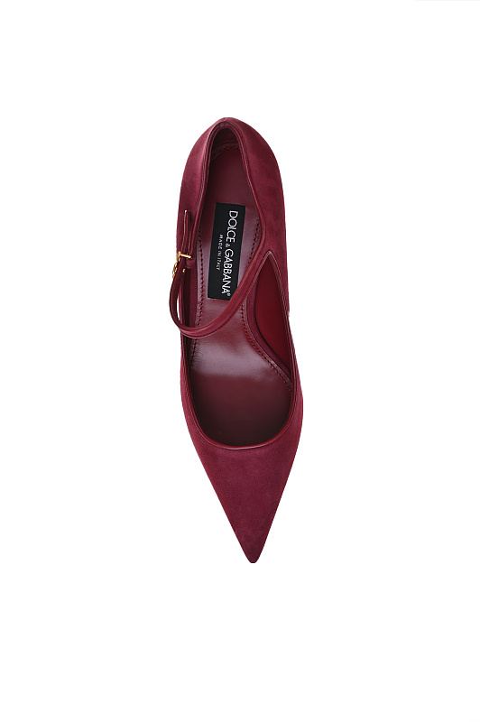 Замшевые туфли мэри-джейн DOLCE & GABBANA Бордовый Женский CD1964 AQ134 Замшевые туфли мэри-джейн DOLCE & GABBANA Бордовый Женский CD1964 AQ134