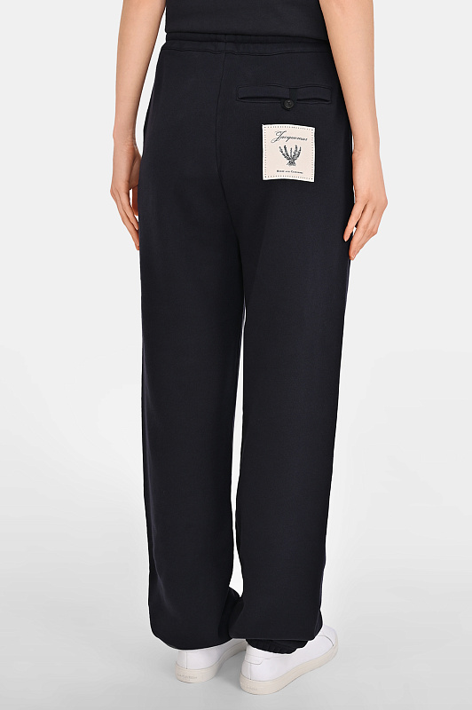 Хлопковые брюки джоггеры JACQUEMUS Темно-синий Женский PAW00656AJ00262 Хлопковые брюки джоггеры JACQUEMUS Темно-синий Женский PAW00656AJ00262