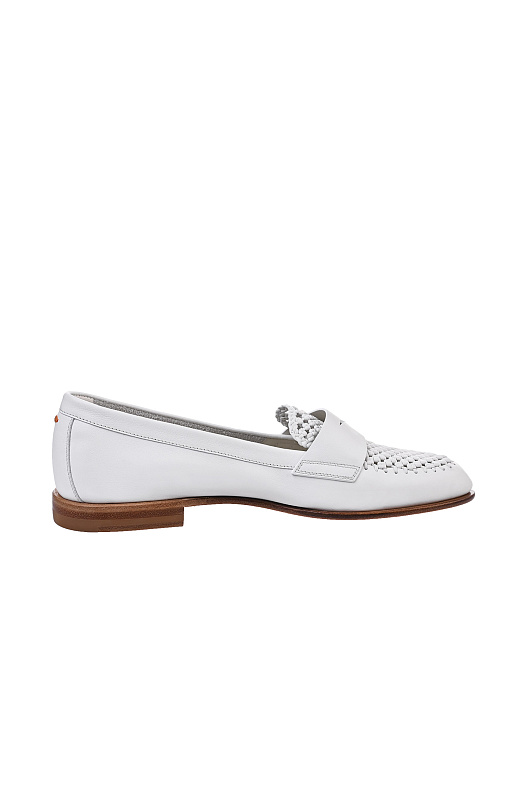 Кожаные лоферы SANTONI Белый Женский WUSG72100HAFSYWEI50 Кожаные лоферы SANTONI Белый Женский WUSG72100HAFSYWEI50