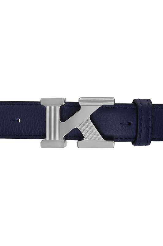 Фактурный ремень с пряжкой KITON Темно-синий Женский DCKG25PN014540