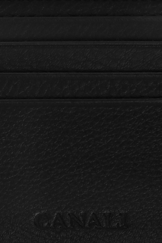 Кожаный картхолдер CANALI Черный Мужской P311927NA00226