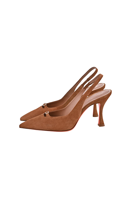 Замшевые босоножки SANTONI Коричневый Женский WDBG72106HA2NHZWC40 Замшевые босоножки SANTONI Коричневый Женский WDBG72106HA2NHZWC40
