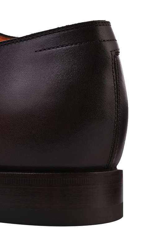Кожаные туфли дерби SANTONI Темно-коричневый Мужской MCAG19026JJ6BNTG