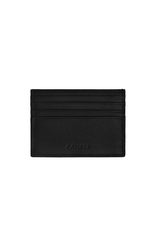Кожаный картхолдер CANALI Черный Мужской P311927NA00226