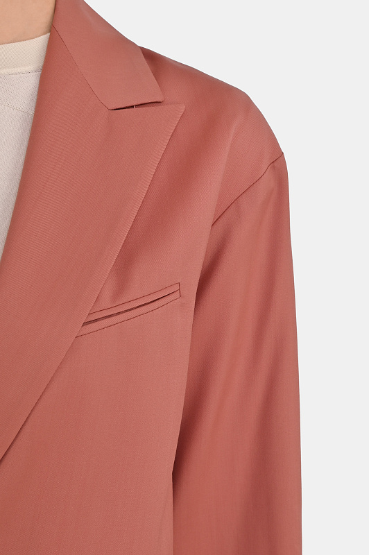 Шерстяной жакет прямой KITON Розовый Женский D53502K010247 Шерстяной жакет прямой KITON Розовый Женский D53502K010247