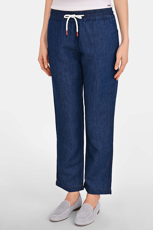 Джинсы на кулиске KITON Синий Женский DJ61106K0925H0 Джинсы на кулиске KITON Синий Женский DJ61106K0925H0