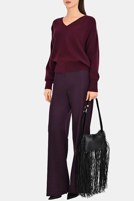 Кожаная сумка с бахромой SPORTMAX Черный Женский STILLA 2522516056600 Кожаная сумка с бахромой SPORTMAX Черный Женский STILLA 2522516056600