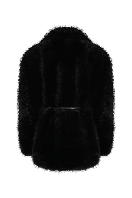 Фактурное полупальто с поясом SPORTMAX Черный Женский ROSARIA 2522906012600 Фактурное полупальто с поясом SPORTMAX Черный Женский ROSARIA 2522906012600