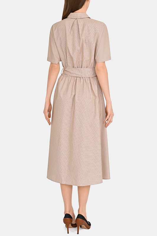 Шелковое платье-рубашка KITON Бежевый Женский D59304K0903G04009 Шелковое платье-рубашка KITON Бежевый Женский D59304K0903G04009