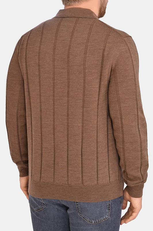 Поло с узором CANALI Коричневый Мужской MK02483 C1134 Поло с узором CANALI Коричневый Мужской MK02483 C1134