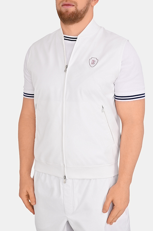 Спортивный жилет BRUNELLO CUCINELLI Белый Мужской MB4229083T Спортивный жилет BRUNELLO CUCINELLI Белый Мужской MB4229083T