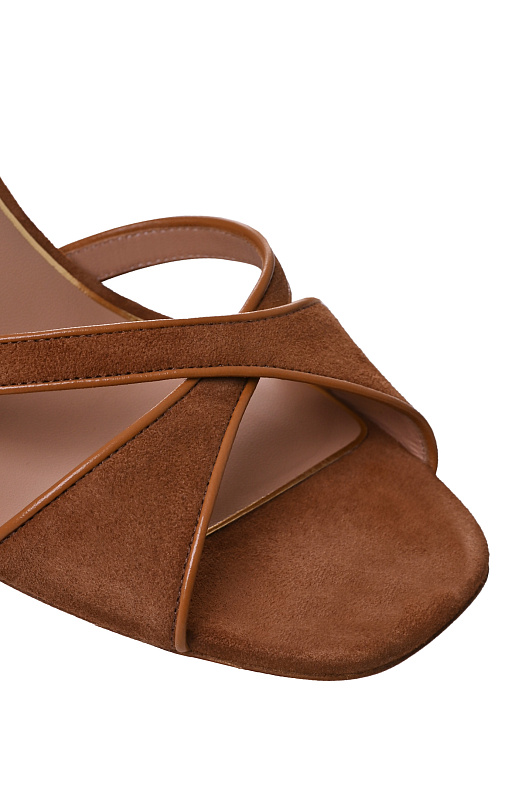 Замшевые босоножки SANTONI Коричневый Женский WHWG72176HA2NUGCC44 Замшевые босоножки SANTONI Коричневый Женский WHWG72176HA2NUGCC44