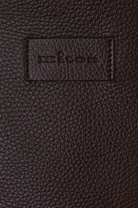 Кожаный рюкзак с карманом KITON Темно-коричневый Мужской UBA0102N012710 Кожаный рюкзак с карманом KITON Темно-коричневый Мужской UBA0102N012710
