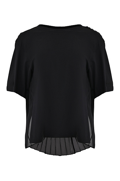 Хлопковая футболка с плиссе SPORTMAX Хлопковая футболка с плиссе SPORTMAX