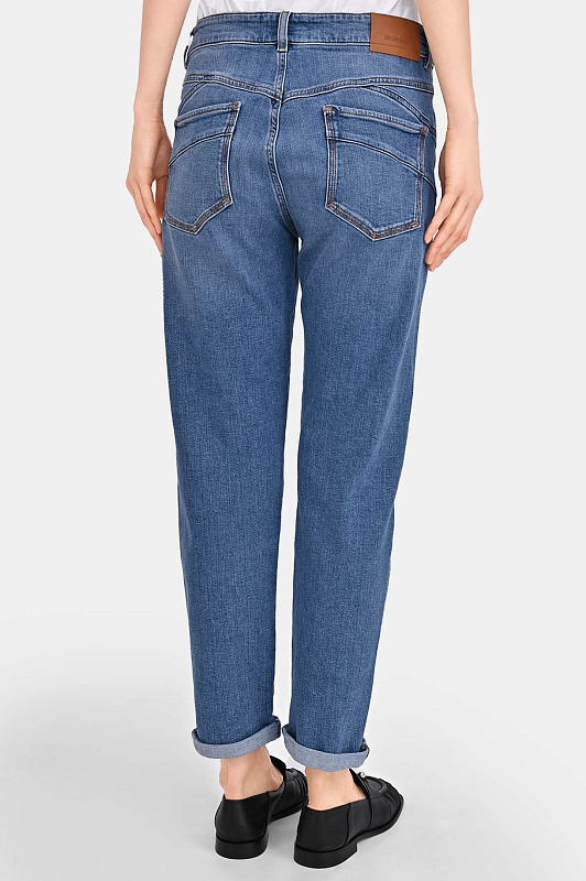 Зауженные джинсы с подворотами SPORTMAX Синий Женский SPDNAVATA 2612181075600