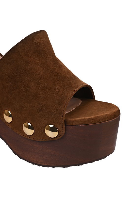 Кожаные сабо GIANVITO ROSSI Коричневый Женский G10201.60LEG.CAMTEXA Кожаные сабо GIANVITO ROSSI Коричневый Женский G10201.60LEG.CAMTEXA