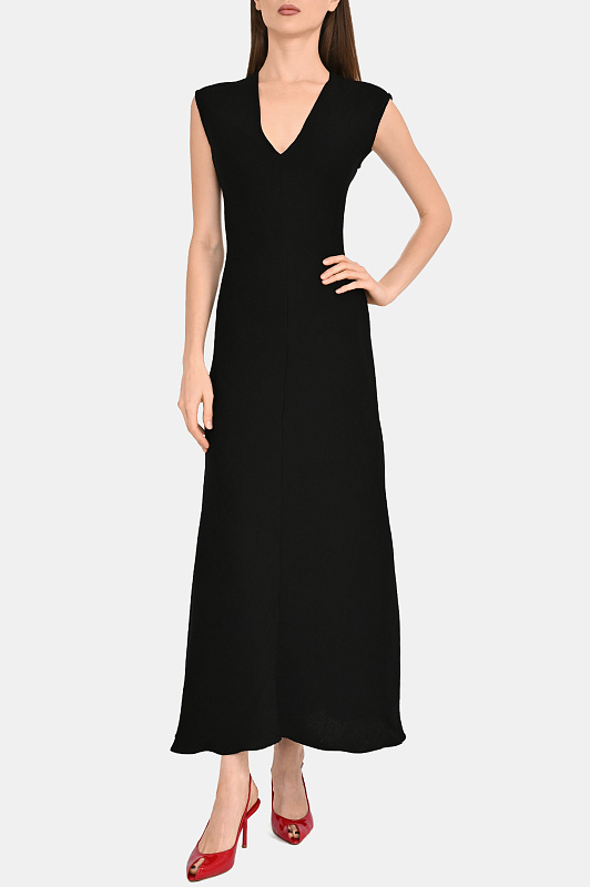 Платье макси SPORTMAX Черный Женский SPXPECORA 2612221031600
