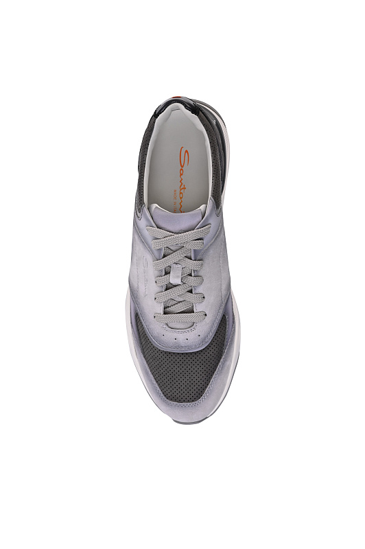 Кожаные кроссовки SANTONI Серый Мужской MBIG22112BGRGMEUG40 Кожаные кроссовки SANTONI Серый Мужской MBIG22112BGRGMEUG40