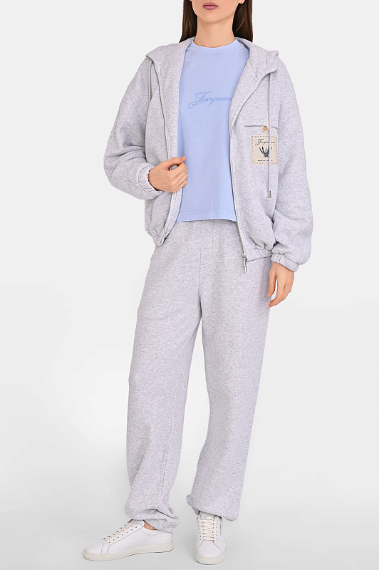 Свободная блуза с логотипом JACQUEMUS Синий Женский TSW00590AJ00045